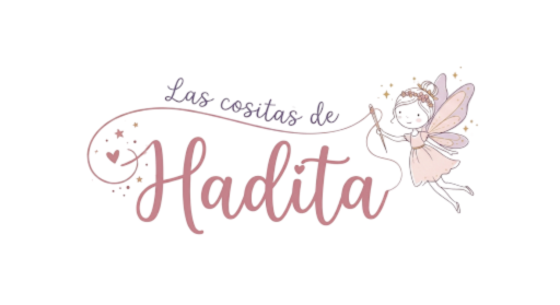 Logo de Las cositas de Hadita: un hada cosiendo con una aguja