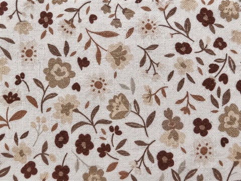 Flores en tonos tierra — tela 46